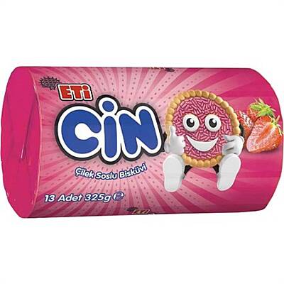 Eti Cin Çilek Soslu Bisküvi 325 g - 1