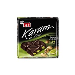 Eti Karam %54 Kakaolu Antep Fıstıklı Bitter Çikolata 60 g - Eti